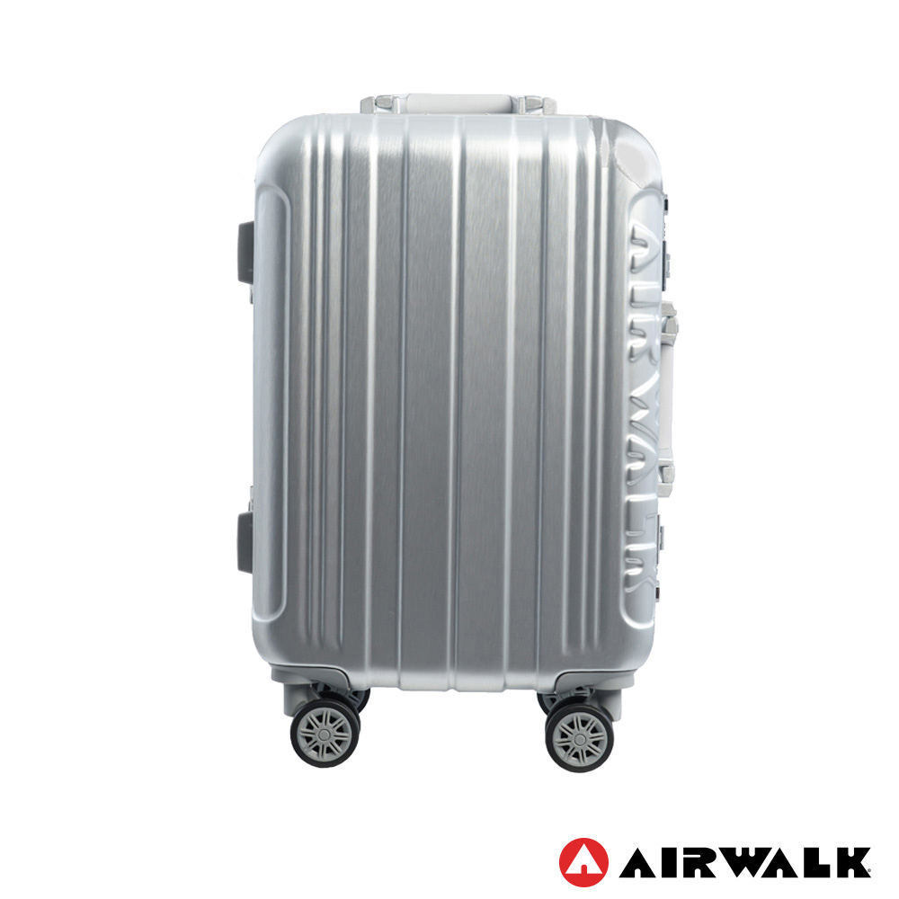 AIRWALK LUGGAGE - 金屬森林 鋁框行李箱 20吋ABS+PC鋁框箱-銀雪白