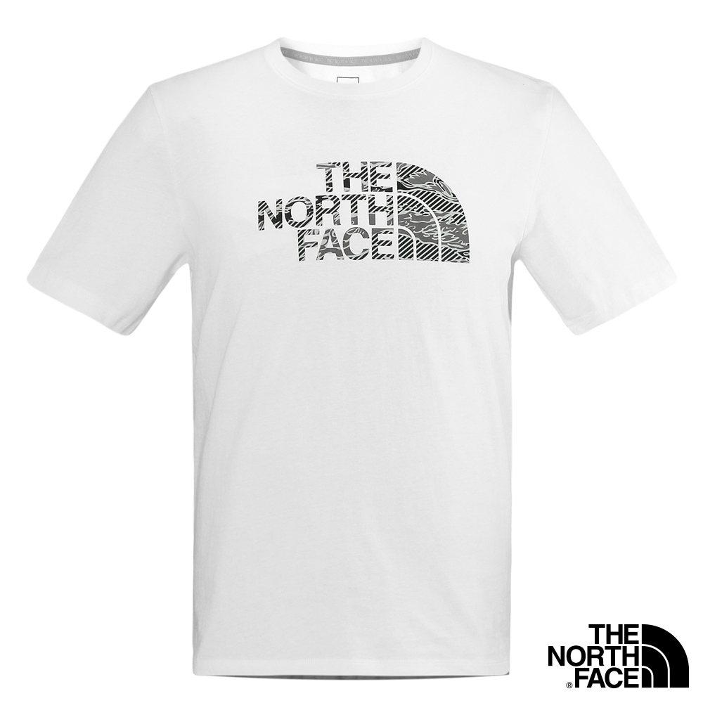 The North Face  LOGO短袖T恤 印花白 男
