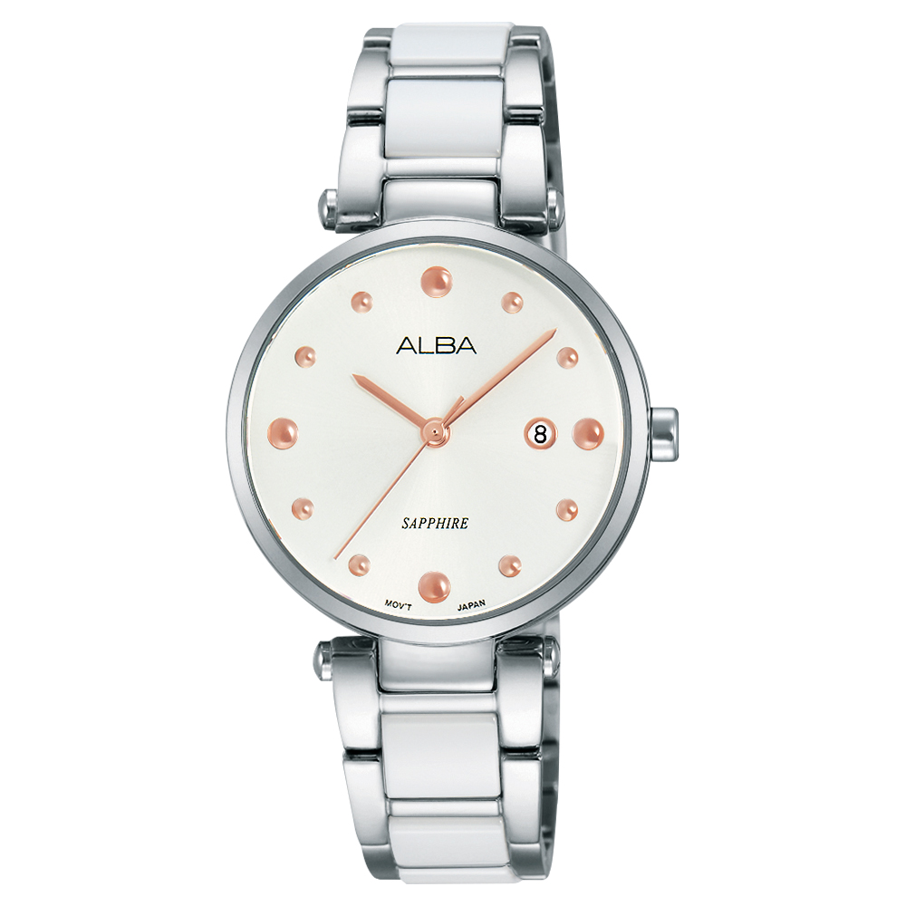 ALBA Fashion Lady 陶瓷天使女錶(AH7J29X1)-銀/29mm