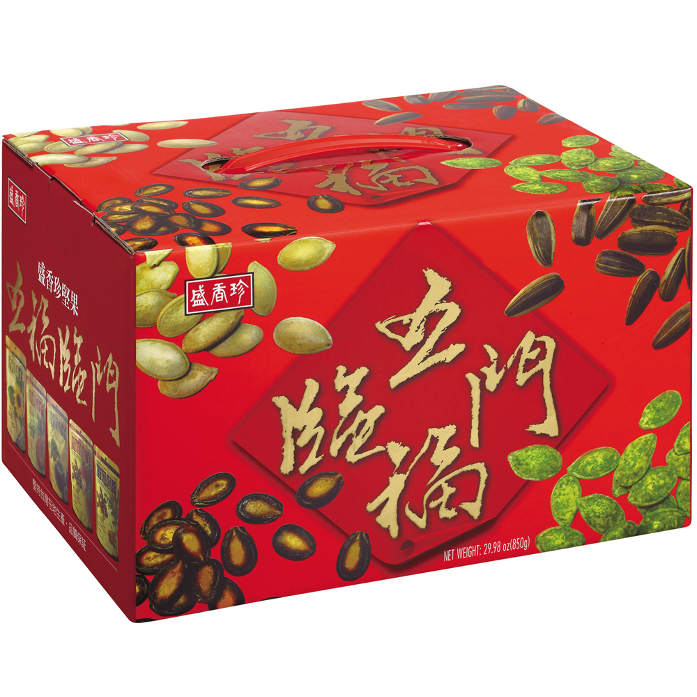 盛香珍 五福臨門禮盒-堅果(850g)