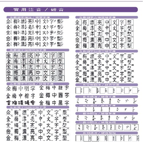 實用注音/破音字庫大全