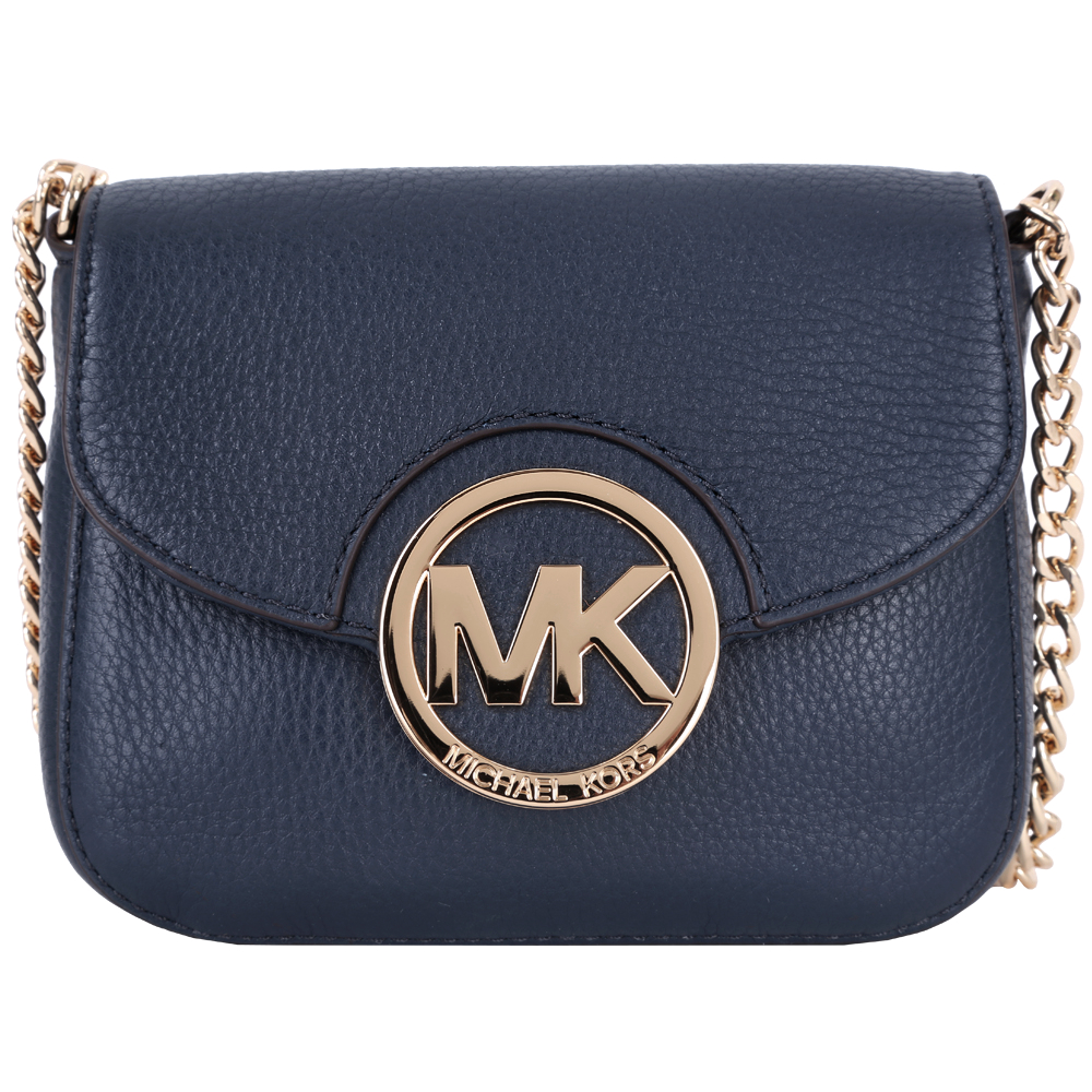 Michael Kors 牛皮斜背包(深藍色)