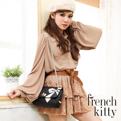 【french kitty】優雅時尚-Y-Young CoCo系列手提包-黑