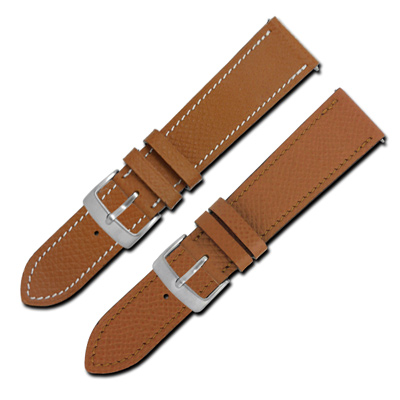 Watchband / HERMES 愛馬仕-法國進口柔軟替用真皮錶帶-棕色