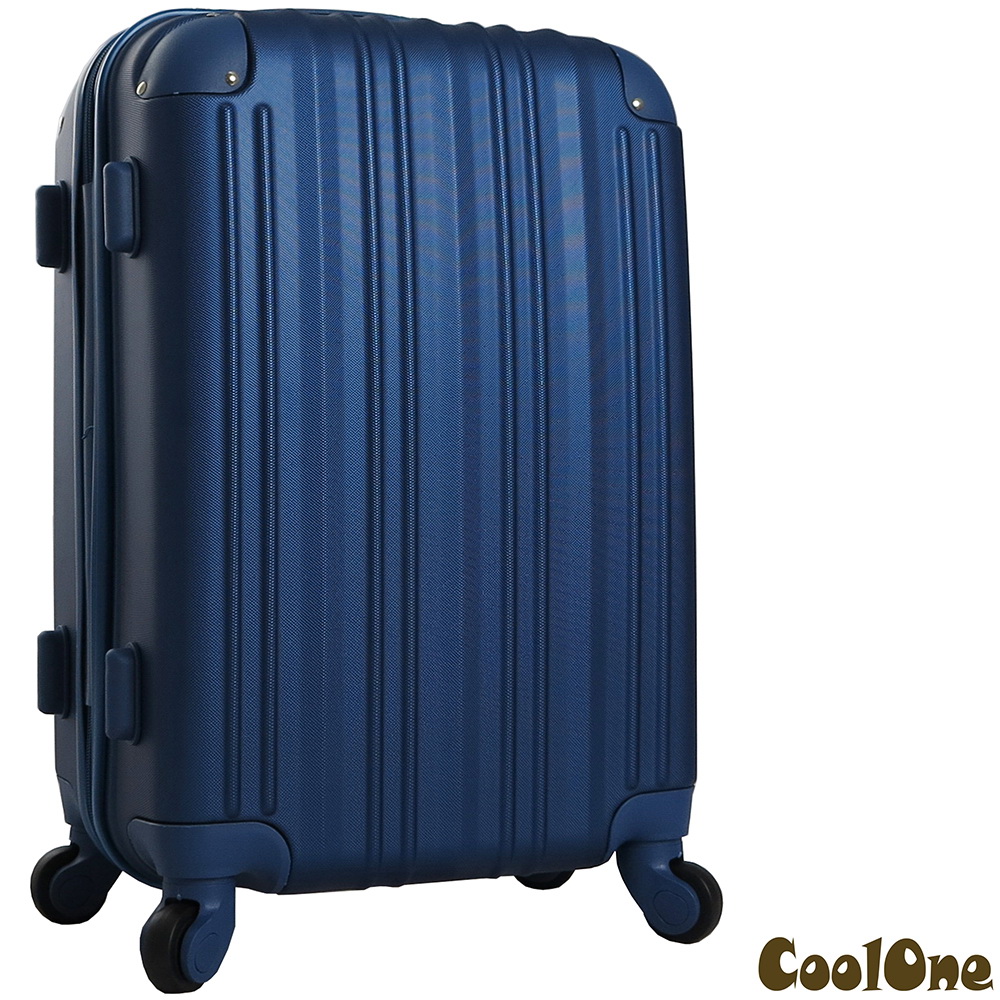 CoolOne 單身貴族直條紋20吋登機箱(藍色)