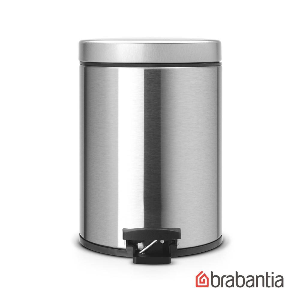 【Brabantia】圓型腳踏式垃圾桶5L(霧面)
