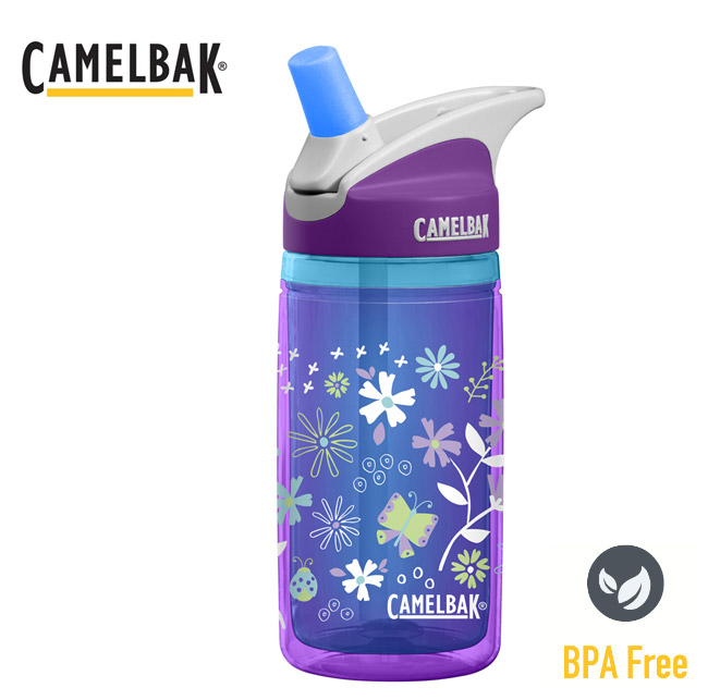 《CAMELBAK》兒童吸管雙層隔溫運動水瓶 繽紛紫花 400ml