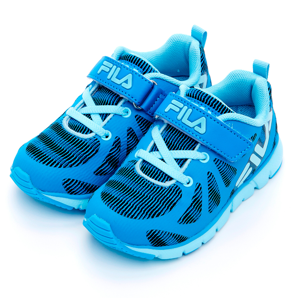 FILA KIDS 中童輕量MD慢跑鞋-藍 2-J424S-333