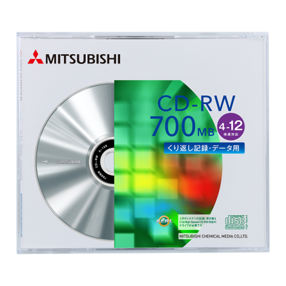 三菱 4-12X CD-RW 700MB (10片/單片盒裝)