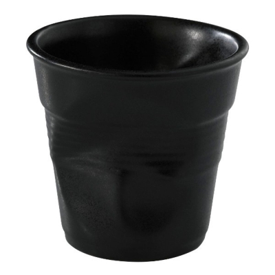 法國 REVOL FRO 黑色 陶瓷皺折杯 80cc