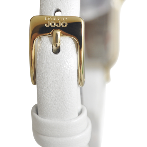 NATURALLY JOJO 光燦名媛經典方款時尚腕錶-白/16mm