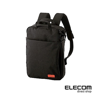 ELECOM 帆布3WAY薄型後背包OF01-黑