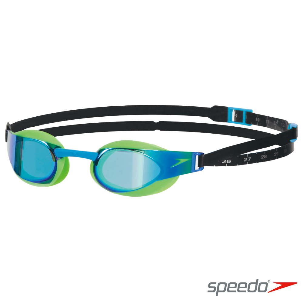 SPEEDO 成人 競技泳鏡 Fastskin3 Elite 鏡面 綠-藍
