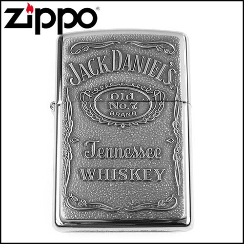 ZIPPO】美系~Jack Daniels威士忌~浮雕標誌打火機(白鑞款) | 打火機