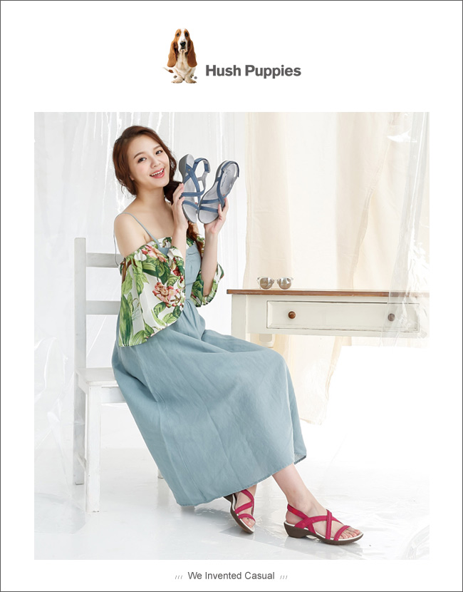 Hush Puppies THEIA 機能健走涼鞋-藍色