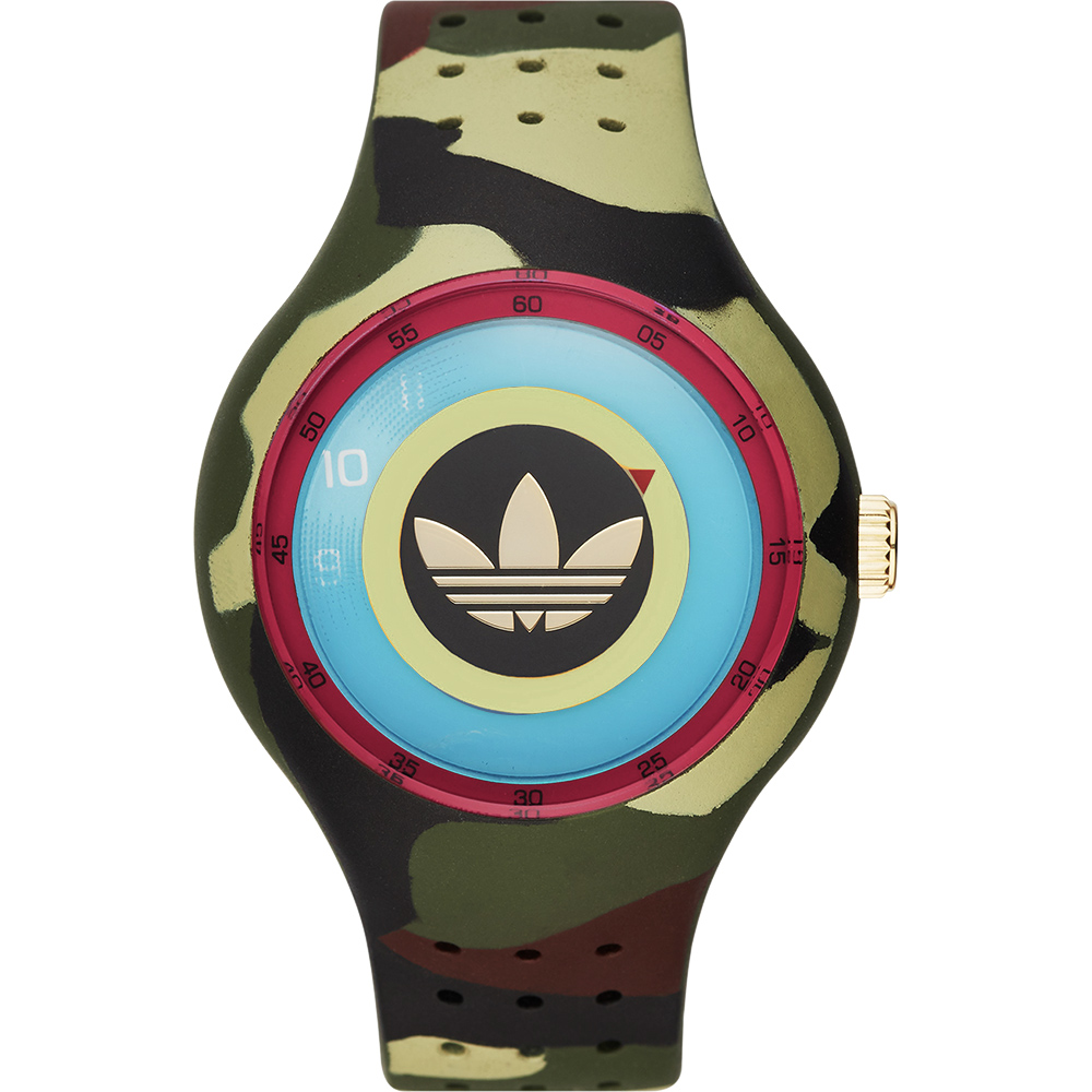 adidas Originals 同心圓趣味腕錶-迷彩/42mm