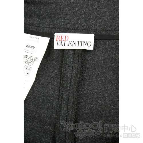 VALENTINO 深灰色蕾絲飾邊七分褲