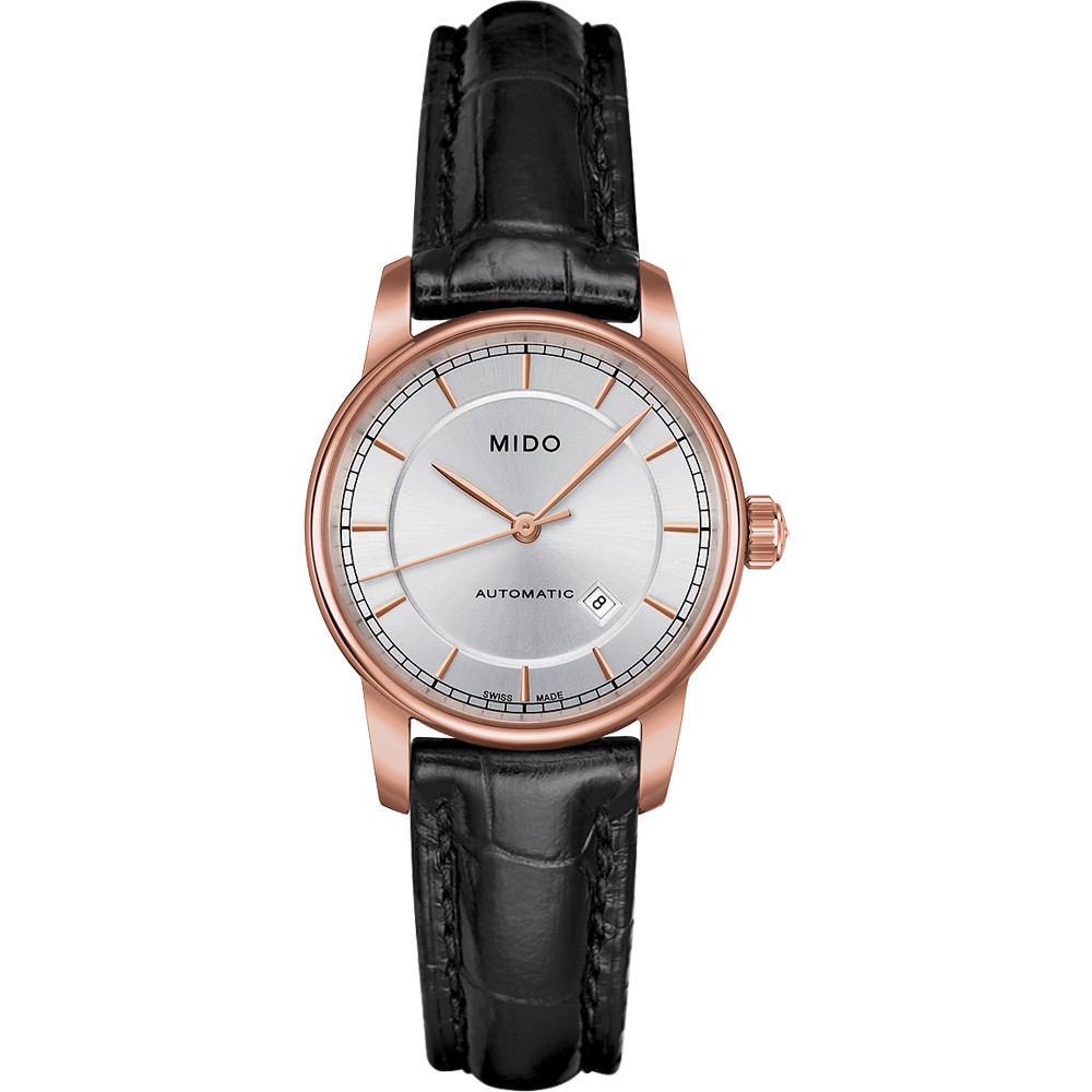 MIDO 美度 官方授權 Baroncelli II 簡約情人機械女錶 送禮推薦-29mm M76003104