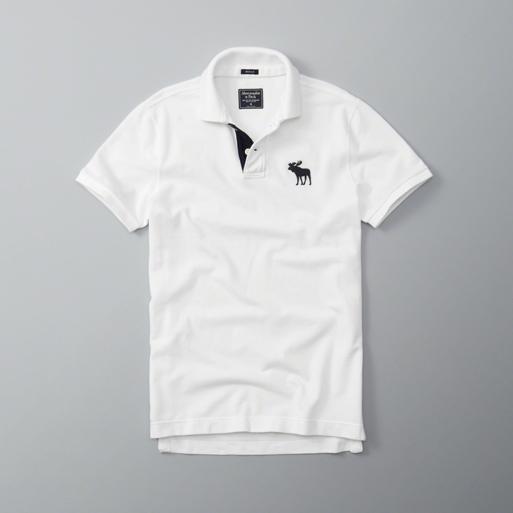 AF a&f Abercrombie & Fitch 短袖 POLO 白色 183