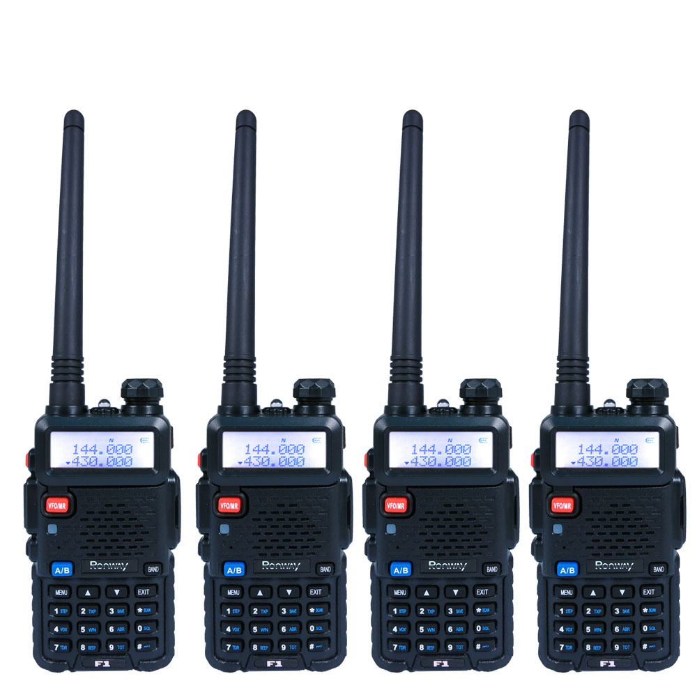 【隆威】Ronway F1 VHF/UHF雙頻無線電對講機 五色 (4入組)