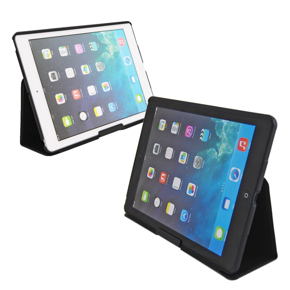 Obien iPad Air 可上鎖 鋁質背板 真皮保護套