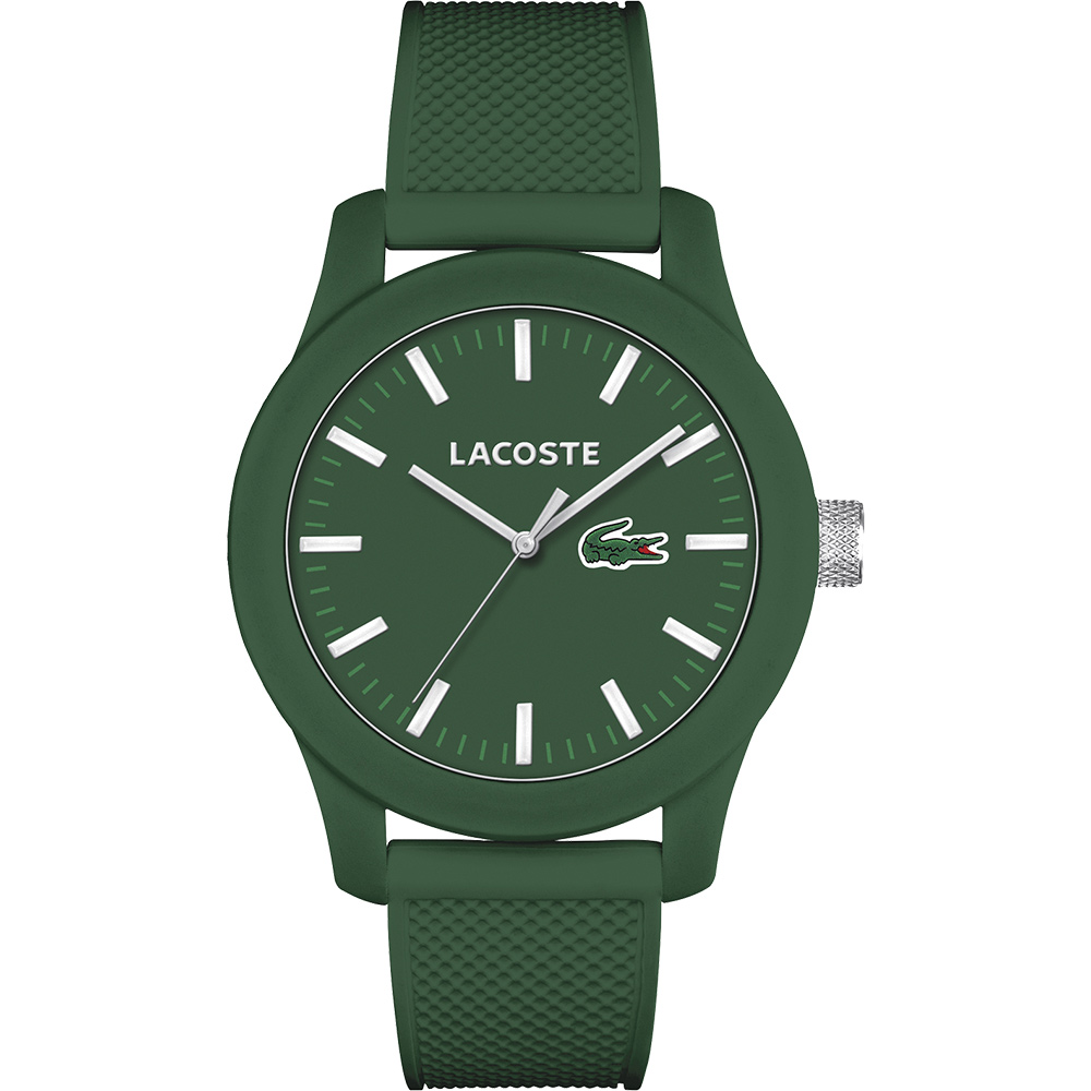 Lacoste 12.12系列撞色活力時尚腕錶-綠/43mm