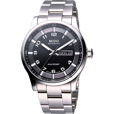 MIDO Multifort 先鋒系列機械腕錶-黑x銀/42mm