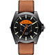 DIESEL Arges 重裝再現日期時尚腕錶-黑x咖啡/46mm product thumbnail 1