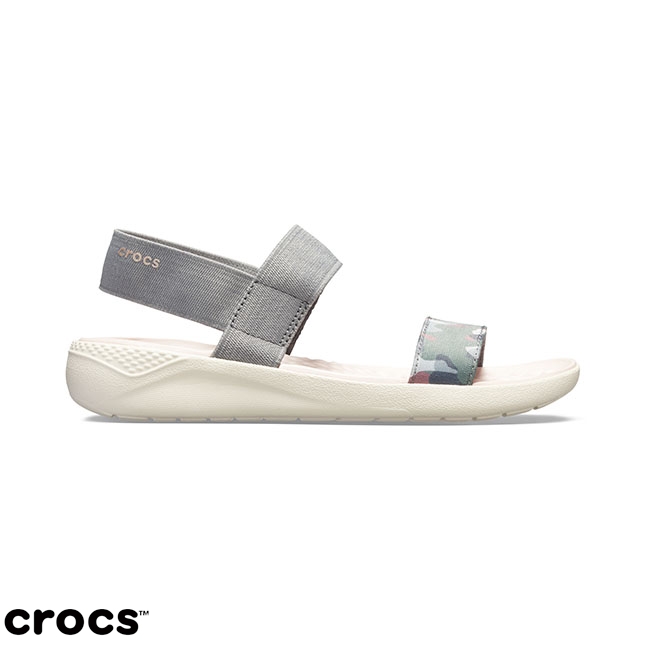 Crocs 卡駱馳 (女鞋) 女士LiteRide圖案涼鞋 205375-0E9