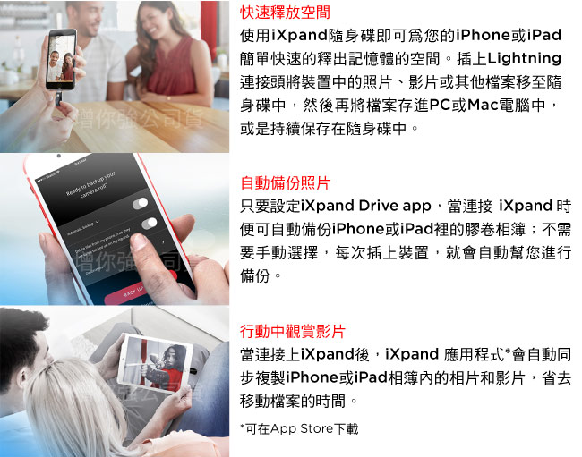 SanDisk iXpand otg 隨身碟 128GB (公司貨) iPhone/ ios