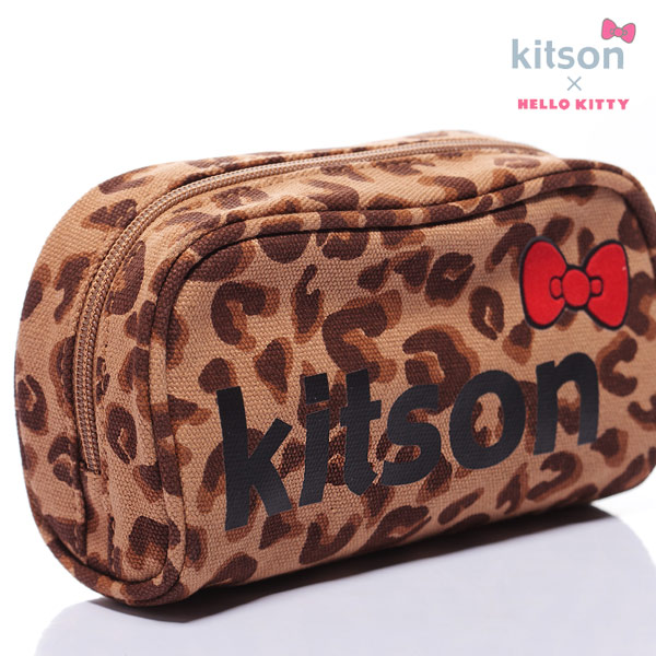 kitson x Ribbon Hello Kitty Pouch (豹紋)