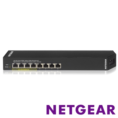 NETGEAR GSS108EPP 8埠 Giga壁掛式簡易網管PoE/PoE+交換器
