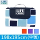 LIFECODE絨布加厚野餐墊-夾2mm海綿+覆防水鋁膜(中號198x195cm) product thumbnail 2