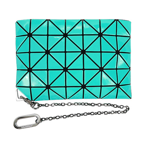 ISSEY MIYAKE 三宅一生BAOBAO幾格方格5X7手拿鎖包(翠綠)