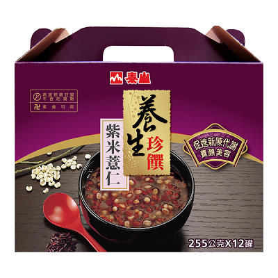 【TOP超值】泰山養生珍饌-紫米薏仁粥禮盒255g(12入) - 仙草蜜/八寶粥 - 　_網紅人氣商品