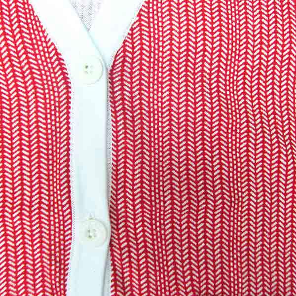 摩達客-美國LA設計品牌 Suvnir 紅白針織衫外套