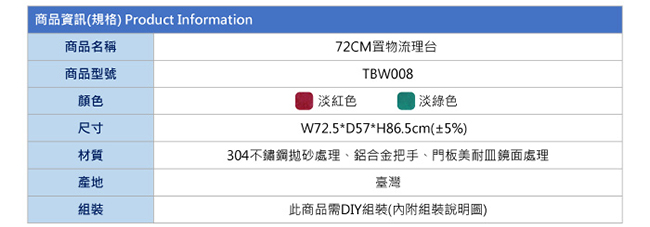 Amos-72CM置物流理台(W72.5*D57*H86.5cm)