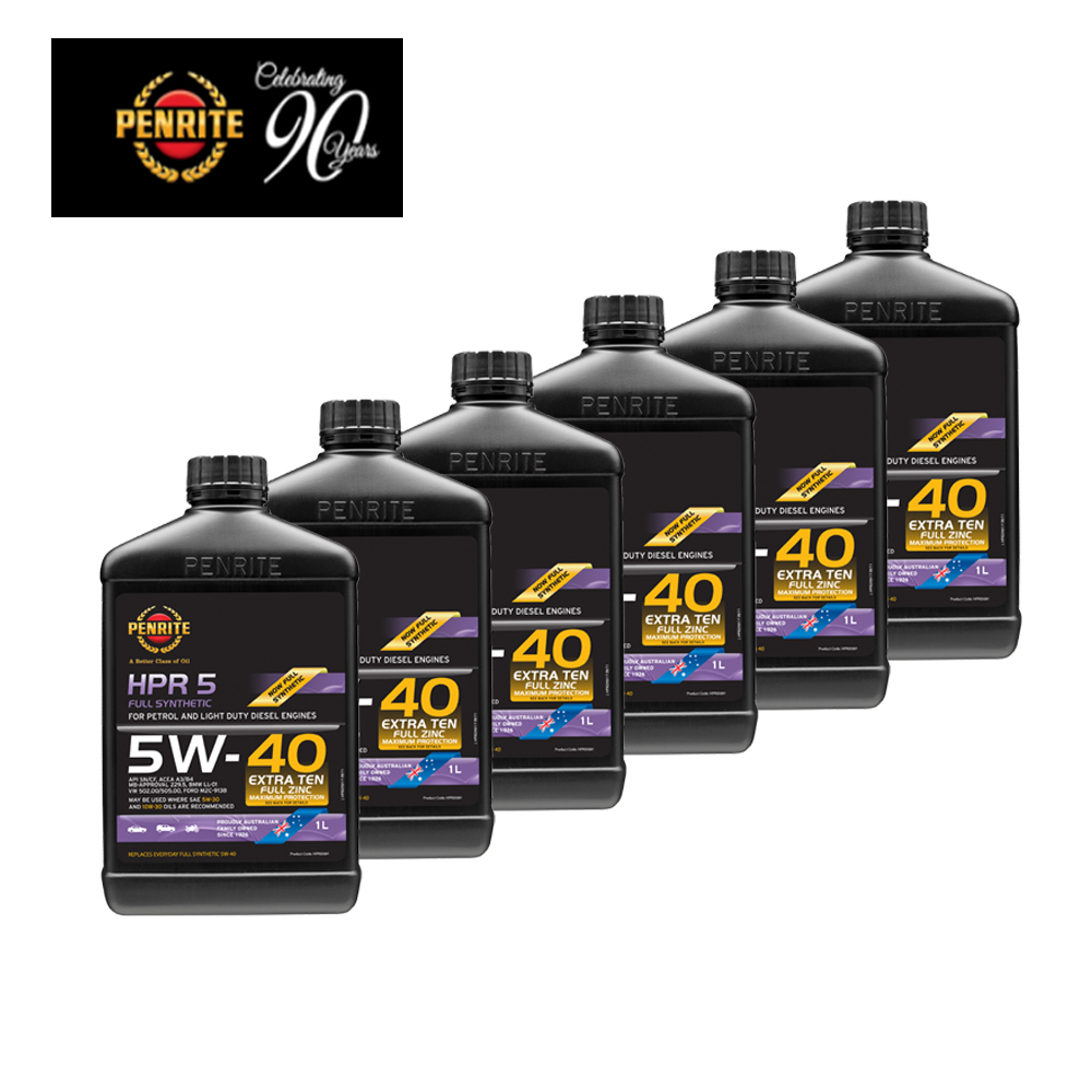 PENRITE 澳洲HPR OIL高性能加護版 5W-40汽柴油通用機油 1L-六瓶裝