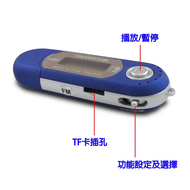 DWA31流線款 螢幕插卡式MP3隨身聽(可換電池)(加16GB記憶卡)加送4大好禮