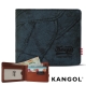 KANGOL 韓式潮流 多夾層橫式短皮夾+鑰匙圈禮盒-牛仔藍 product thumbnail 1