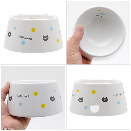 Marukan 加高型 陶瓷飯碗 貓用 CT-415