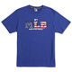 MLB-美國國旗造型LOGO印花T恤-藍(男) product thumbnail 1