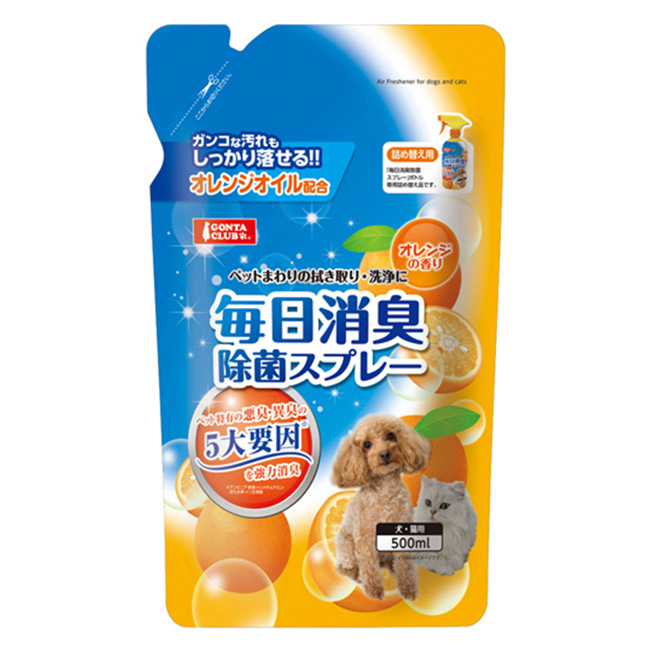 MARUKAN 日本 柑橘消臭除菌補充包500ml(DP-246)X4包