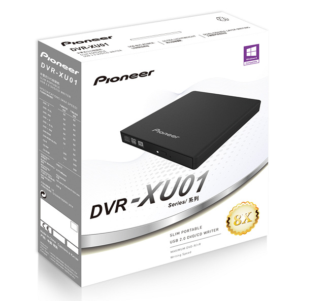 Pioneer DVR-XU01T(黑) 8X外接式DVD燒錄機