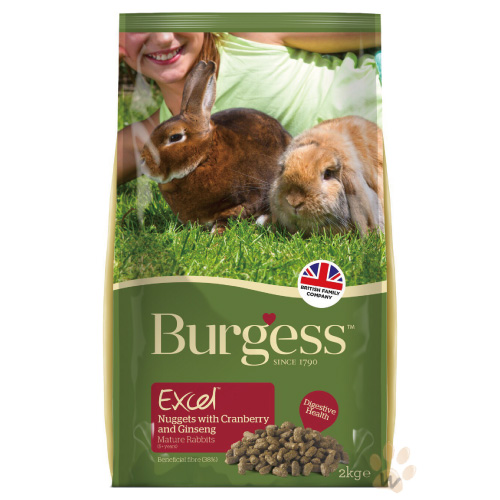 Burgess伯爵 高機能兔飼料-老兔(蔓越莓&人蔘)2kg 2入