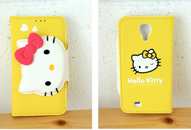 HELLO KITTY三星SAMSUNG S4 I9500 大頭娃娃書本式手機套