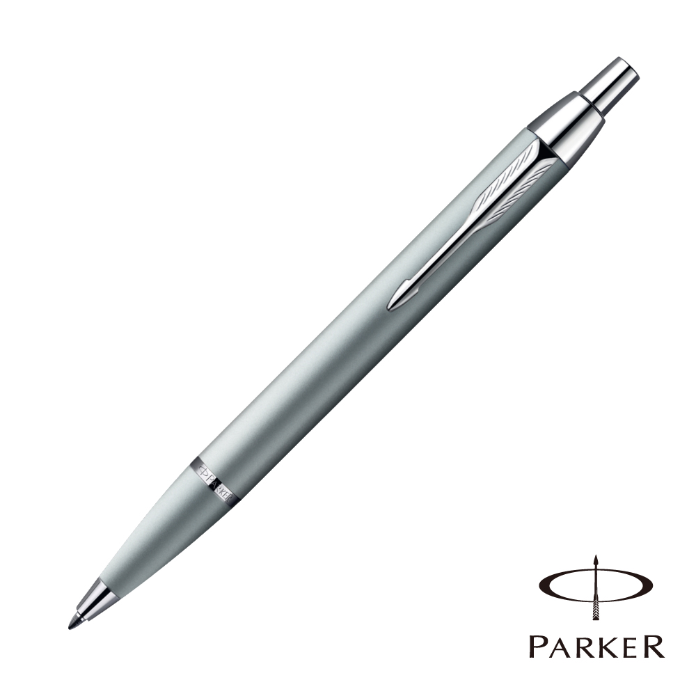 PARKER 派克 IM 銀灰白夾 原子筆