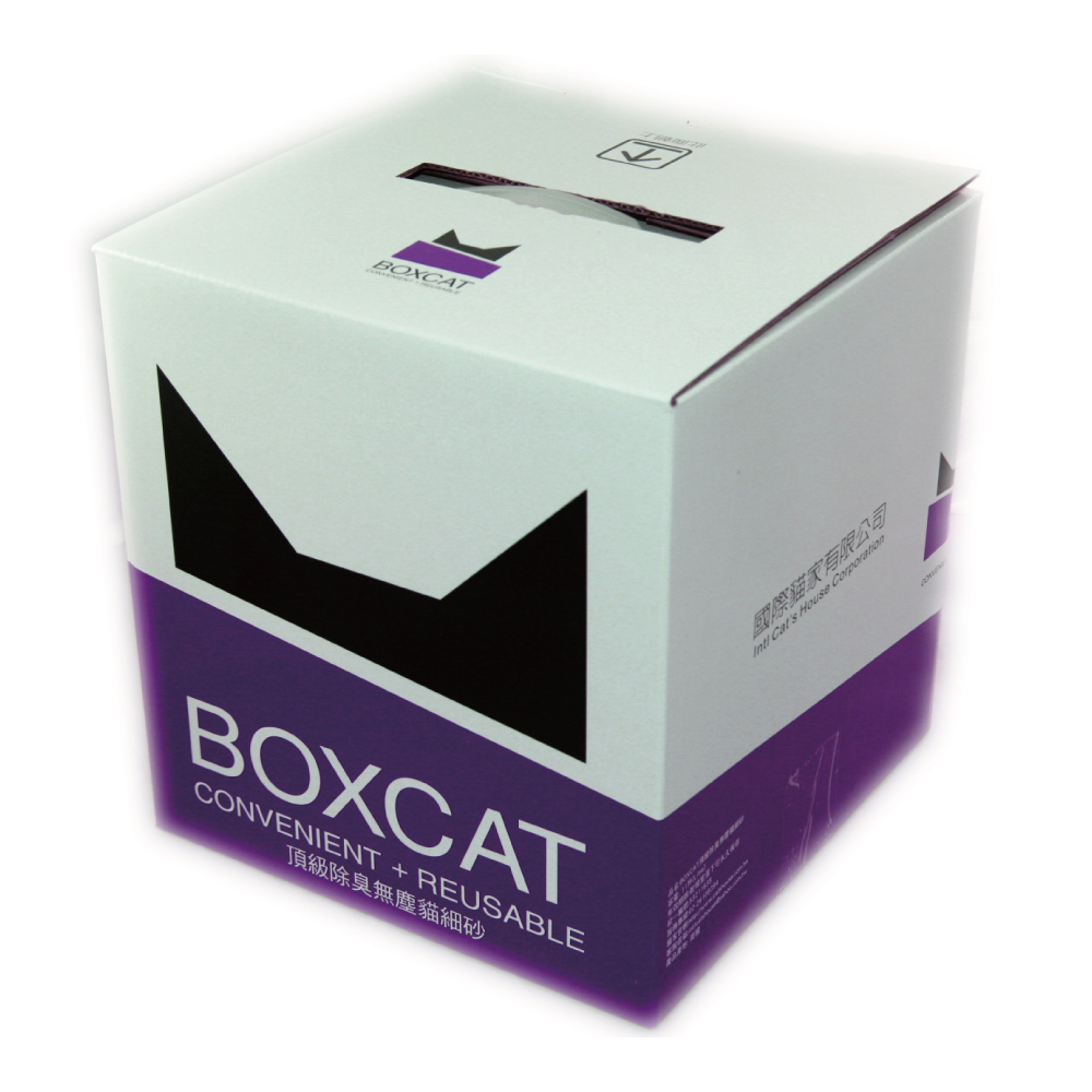 國際貓家BOXCAT 紫標-威力奈米銀除臭小球貓砂12L(10kg)