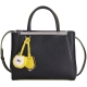 FENDI PETITE 2JOURS 蘋果毛球造型牛皮兩用提包(黑色) product thumbnail 1