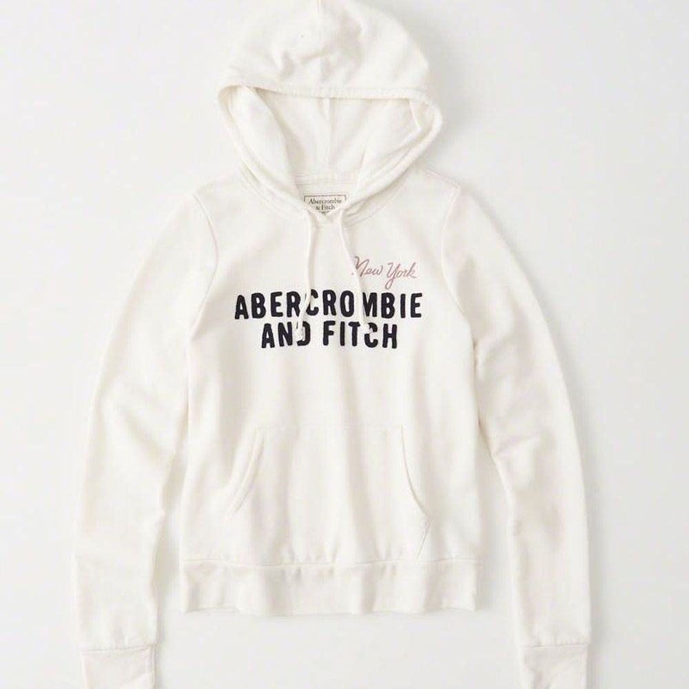 AF a&f Abercrombie & Fitch 女 帽T 白 0188